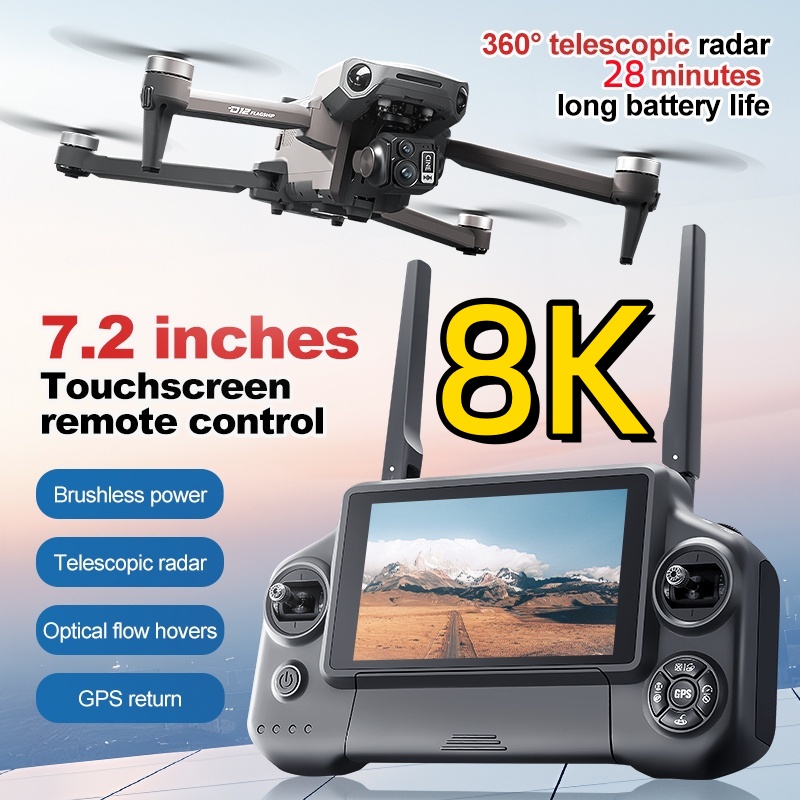 Drone Rc Explorer - Drone RC Quadricóptero 8K com Gimbal