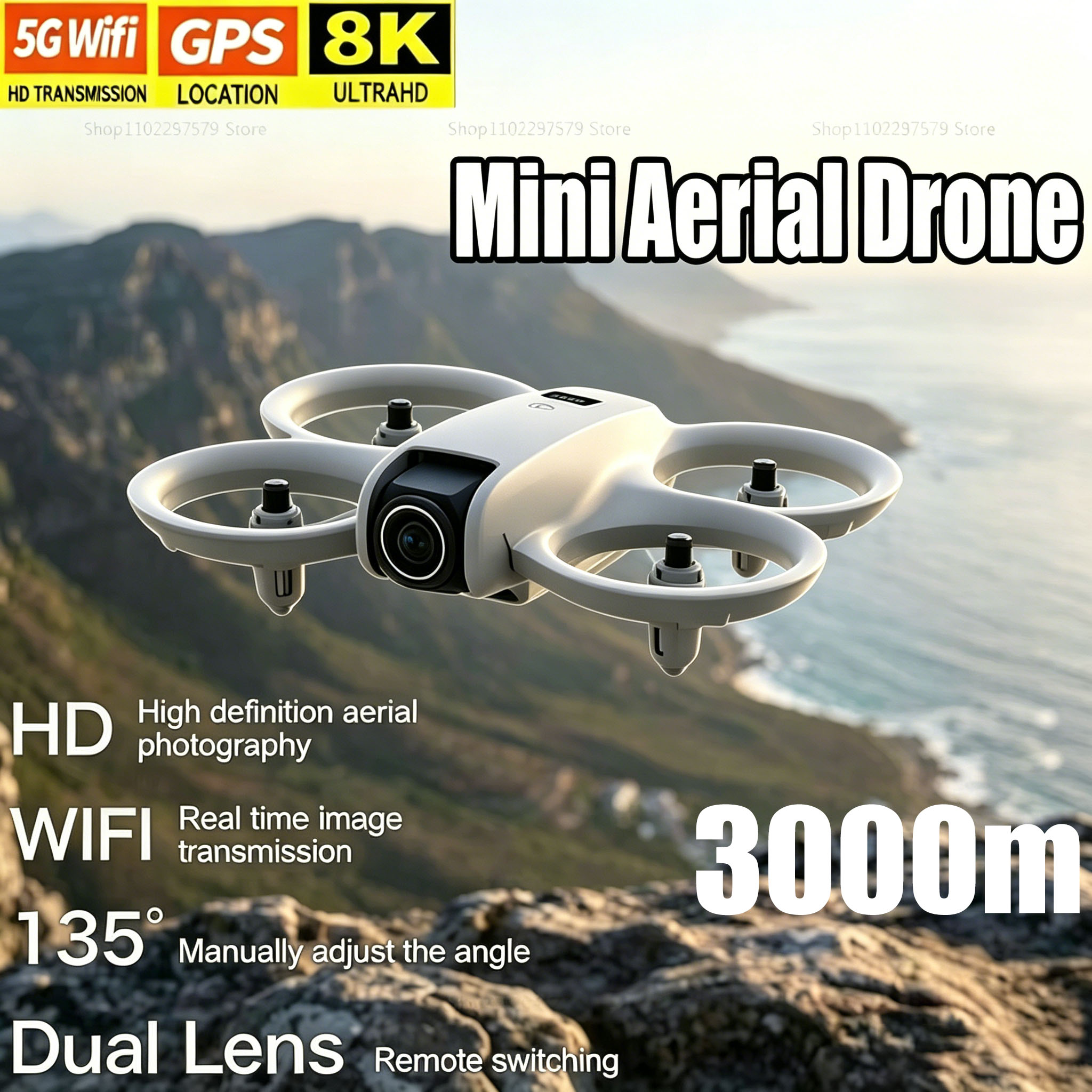 Drone Rc Land - Mini Drone com Câmera HD 8K