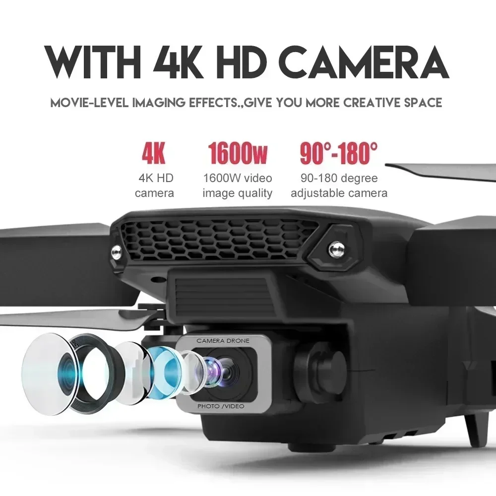 Novo e88 pro wifi fpv drone co - Drone Rc Not Connected avaliação e preço