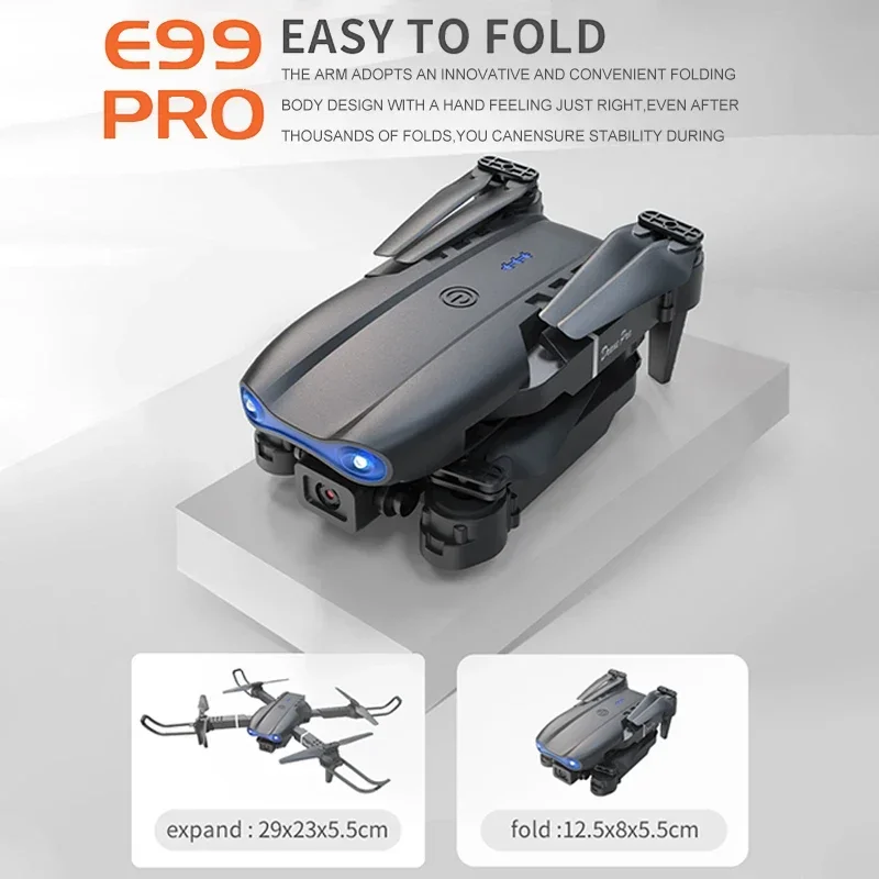 Mini helicóptero rc dobrável e - Drone Rc E99 Pro avaliação e preço