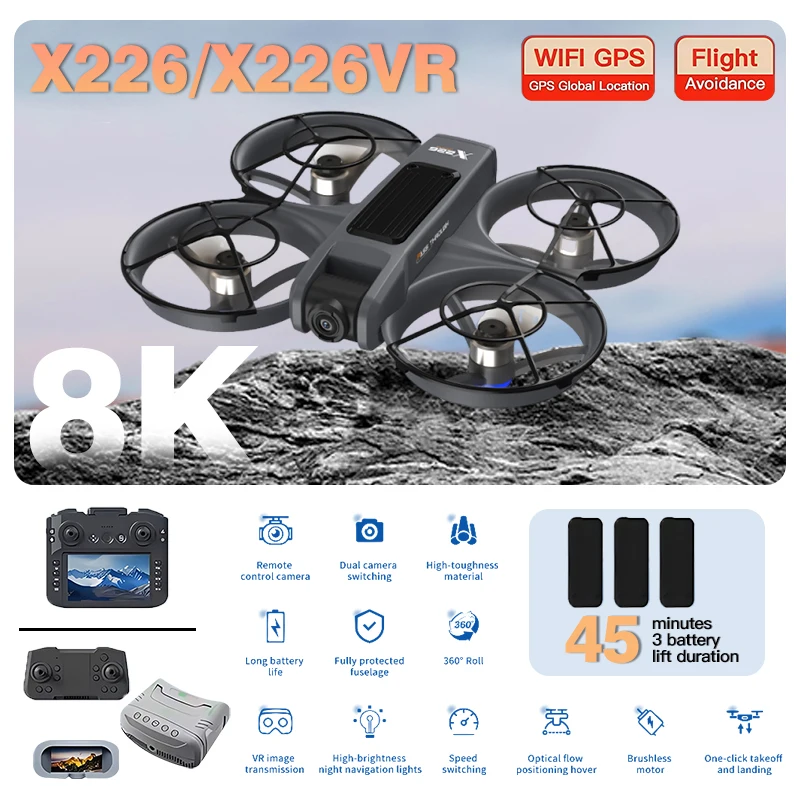 Drone RC Lenovo X226 X226VR 8K - Drone Rc X226 avaliação e preço