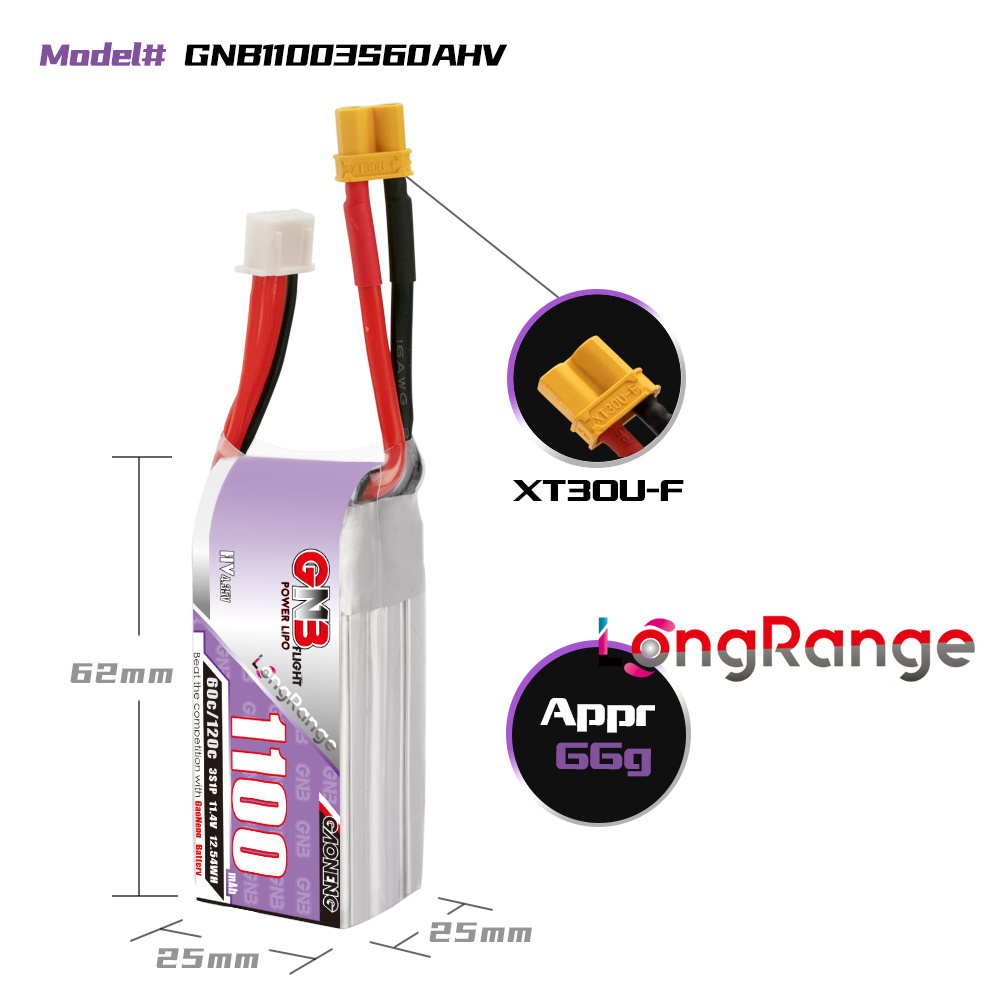 Gbn 1100mah 2S 3S 4S 6S 60c/12 - Dron Rc Quadcopter avaliação e preço